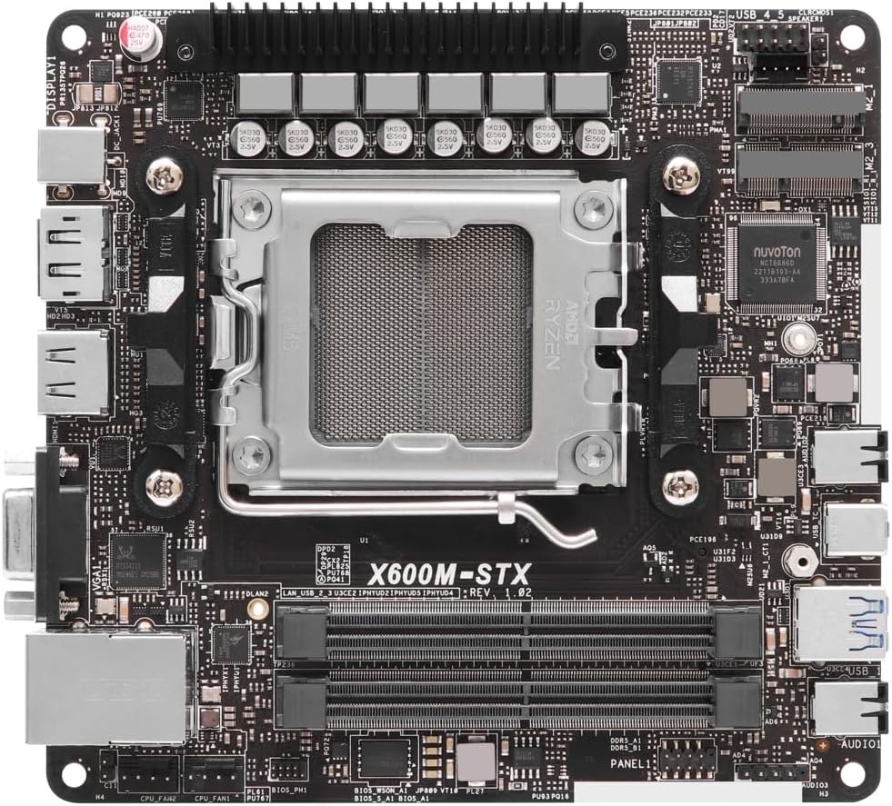 ASRock 90BXG4R01-A20BA0W DeskMini X600W Barebone - AM5, DDR5