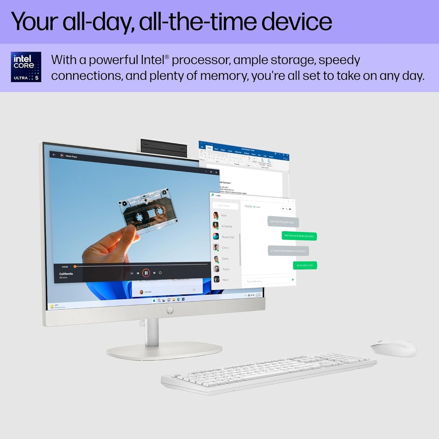 HP 9C9G0AA#ABA 24" All-in-One Desktop PC Ultra 5