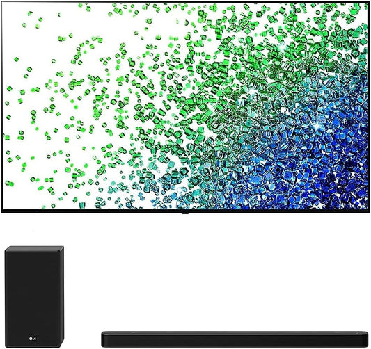 LG 75NANO80UPA 75" NanoCell 4K Smart TV with SP8YA Soundbar Used