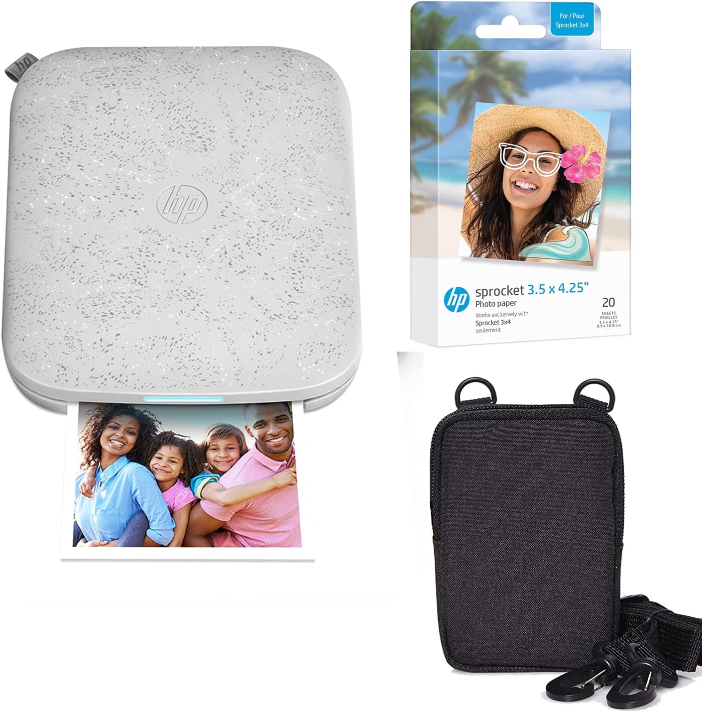 HP AMZHPIS3X4K1W Sprocket 3x4 Instant Photo Printer Kit
