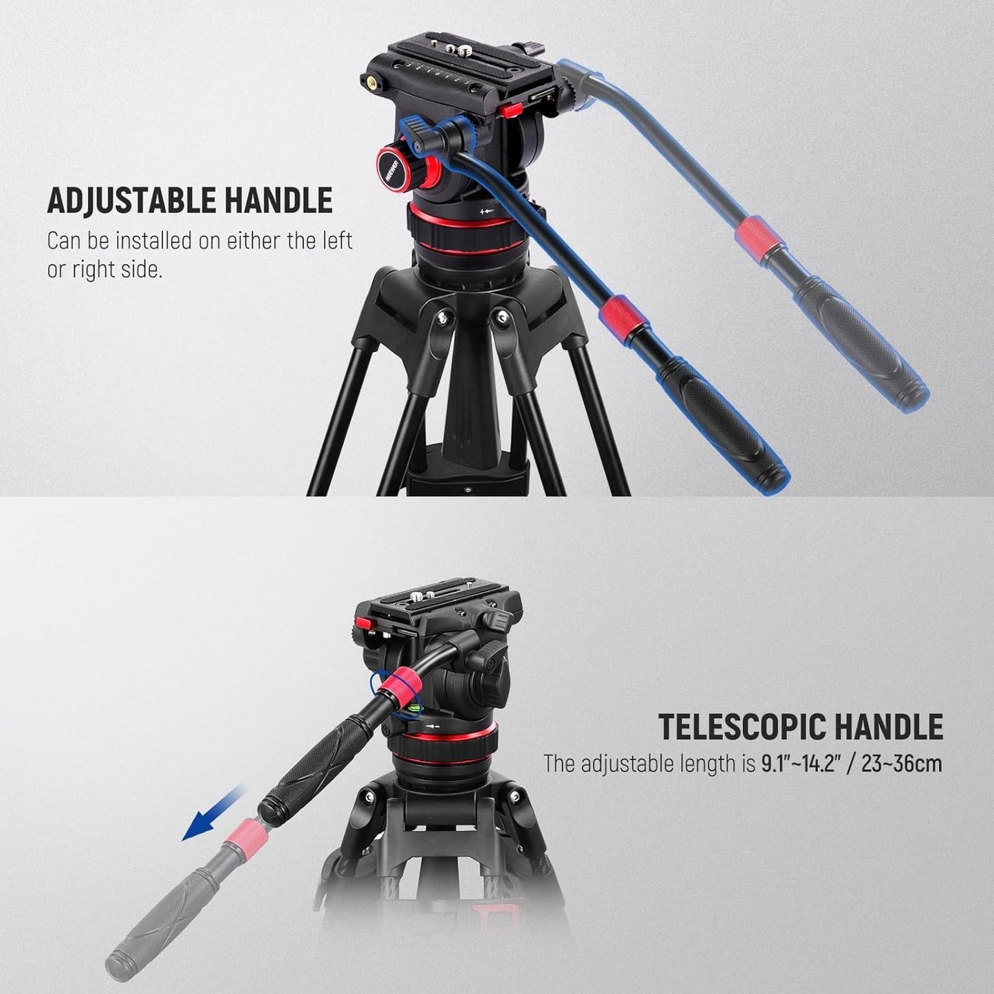 Neewer GM006 Heavy Duty Video Tripod Fluid Head with QR Plate