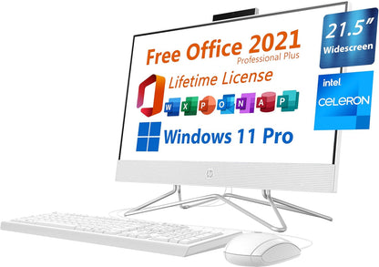 HP 22-dd0224 All-in-One Desktop Celeron 1TB SSD (Upgraded)