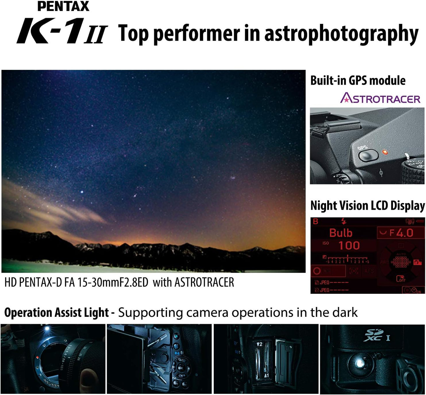 Pentax K-1 Mark II 36MP DSLR with 28-105mm Lens