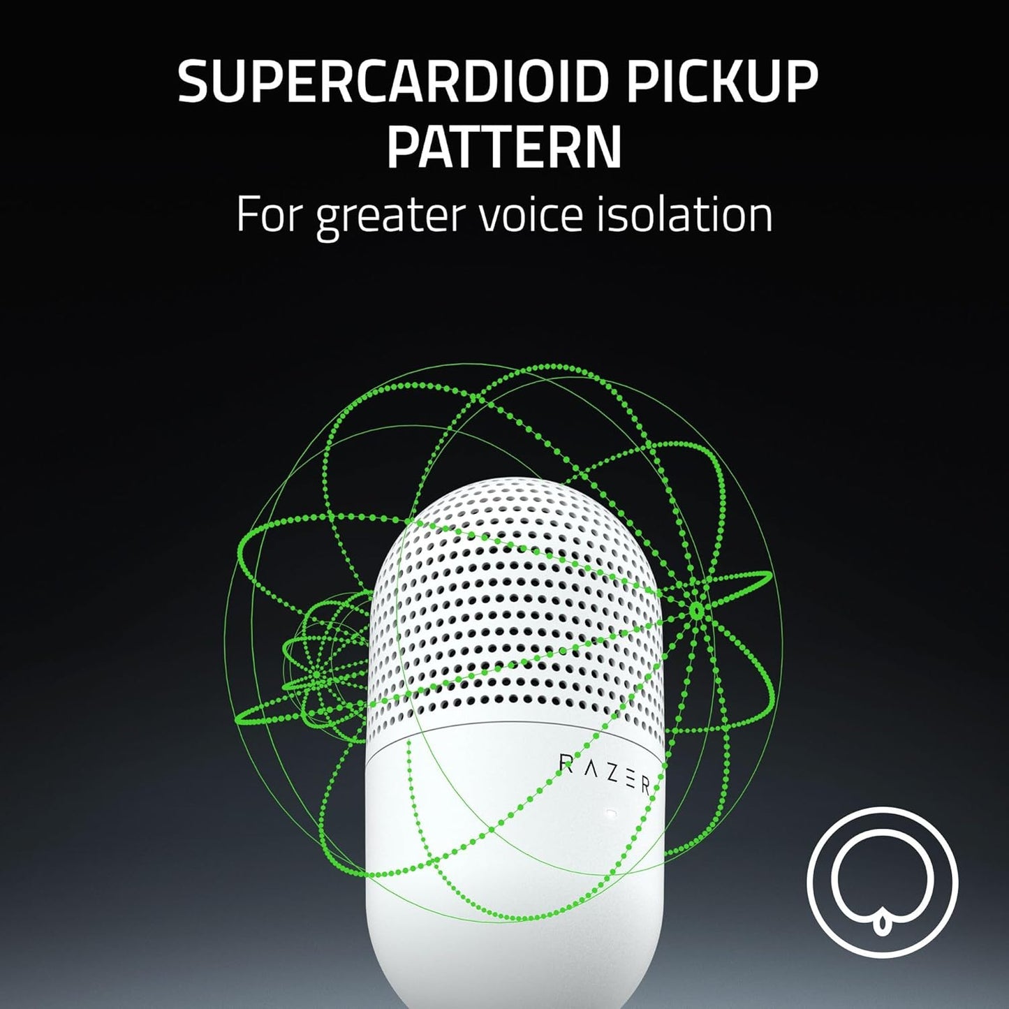 Razer RZ19-05050300-R3U1 Seiren V3 Mini: USB Condenser Microphone - White