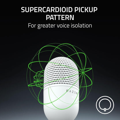 Razer RZ19-05050300-R3U1 Seiren V3 Mini: USB Condenser Microphone - White