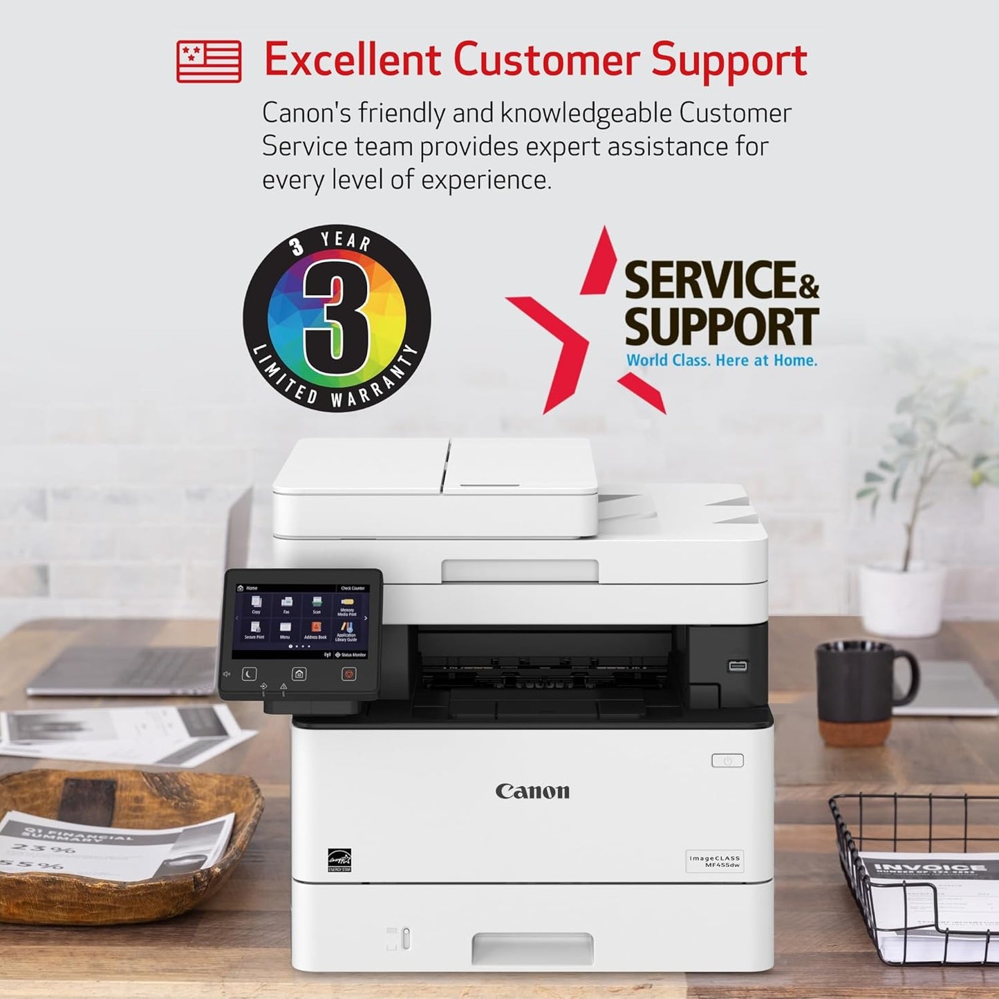 Canon MF455dw imageCLASS Monochrome Wireless Laser Printer