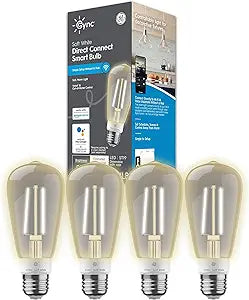 GE CLEDST196LDGF-4SIOC CYNC Smart LED Edison Bulbs 4-Pack