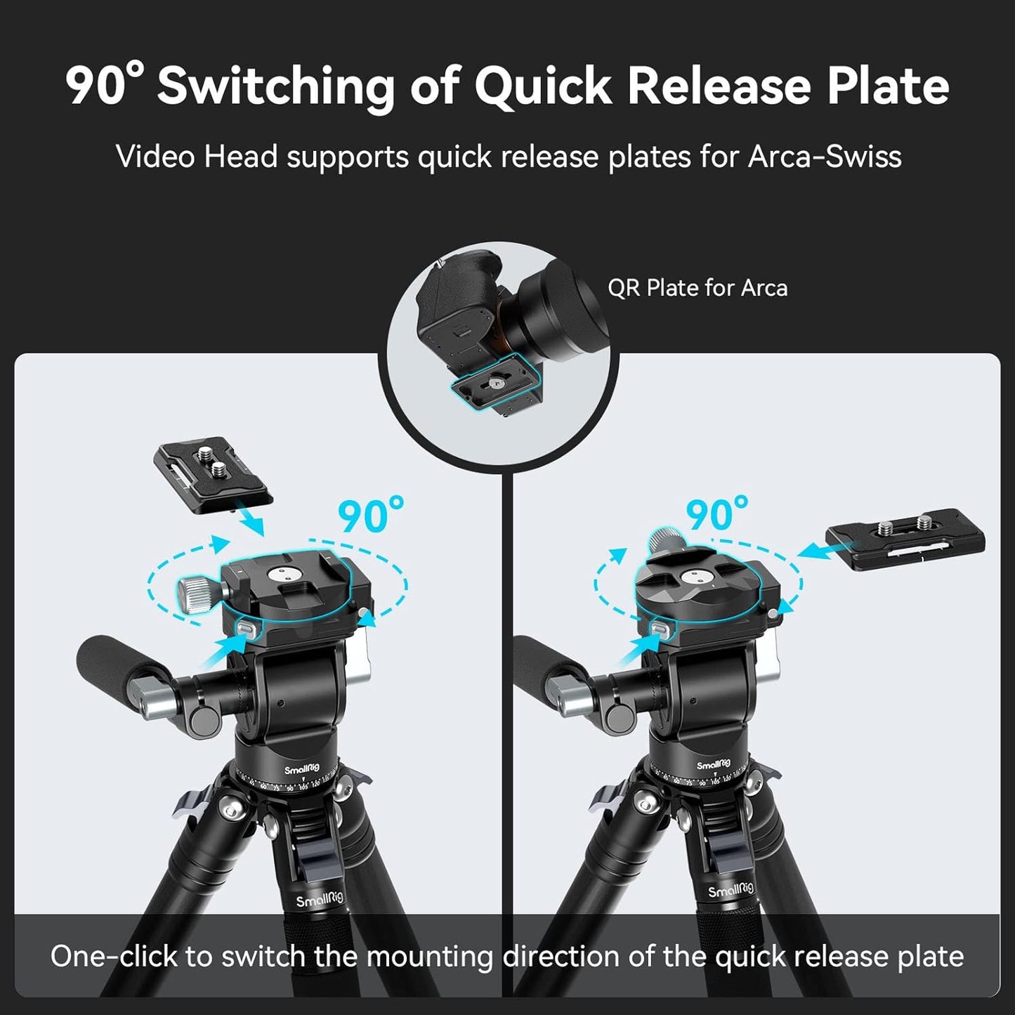 SmallRig 4104-CF-FBA-US Pan Tilt Fluid Video Head