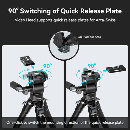 SmallRig 4104-CF-FBA-US Pan Tilt Fluid Video Head