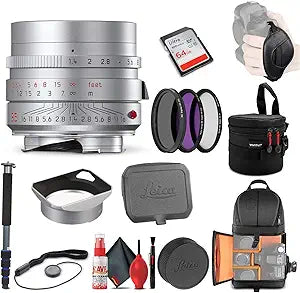 Leica 11675 Summilux-M 35mm f/1.4 ASPH Silver Lens Bundle