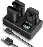 Neewer LP-E6P 2400mAh Battery 3-Pack with USB Charger