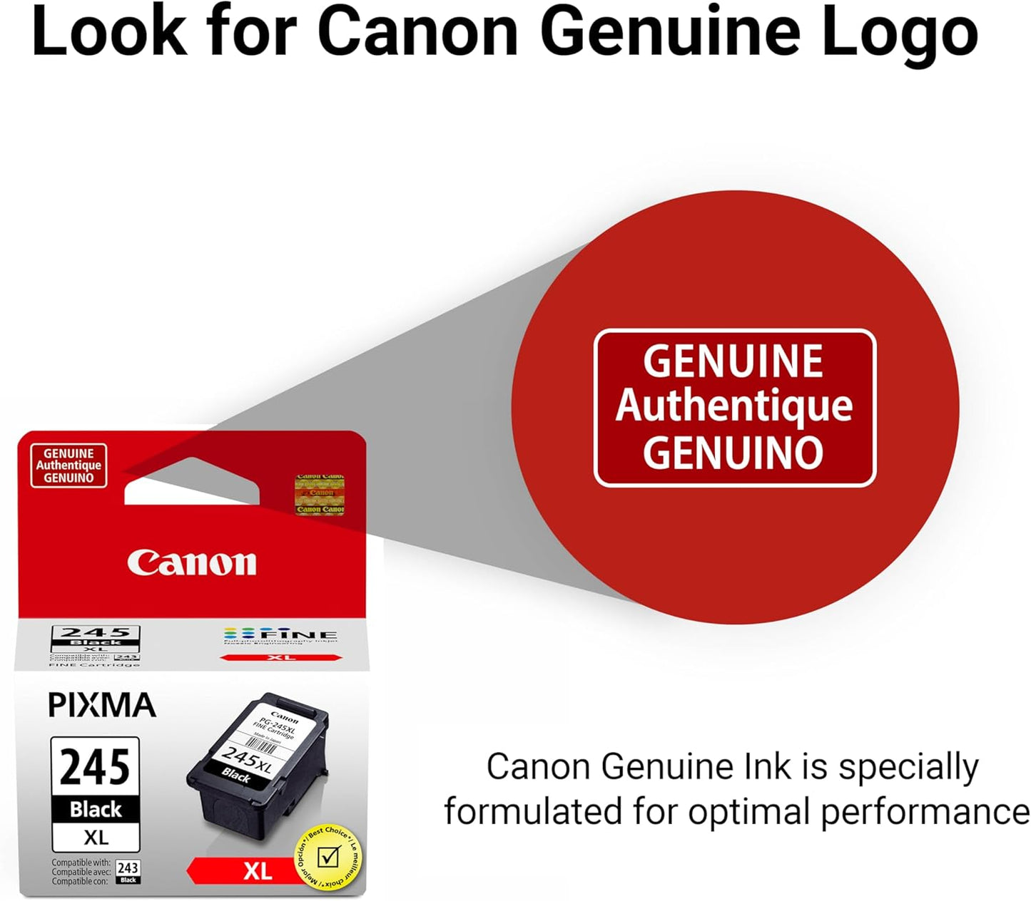 Canon 8278B001 PG-245 XL Black Ink Cartridge