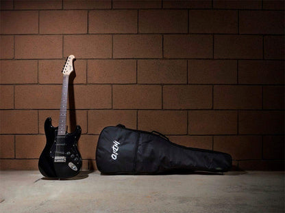 Monoprice 610160 Cali Classic Black Electric Guitar