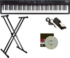 Roland AUS-RD-88-COMBO-DLX RD-88 Stage Piano Bundle - Black
