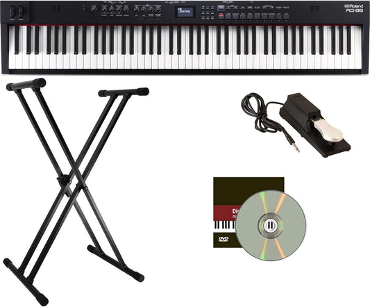 Roland AUS-RD-88-COMBO-DLX RD-88 Stage Piano Bundle - Black