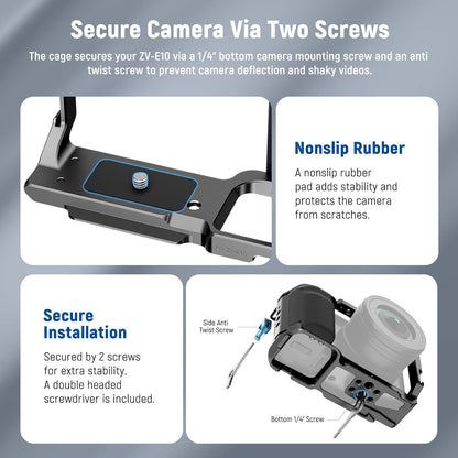 Neewer CA003S ZV-E10 Camera Cage Silicone Grip