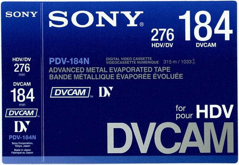 Sony PDV184N DVCAM 184 Minute Video Tape — main product image