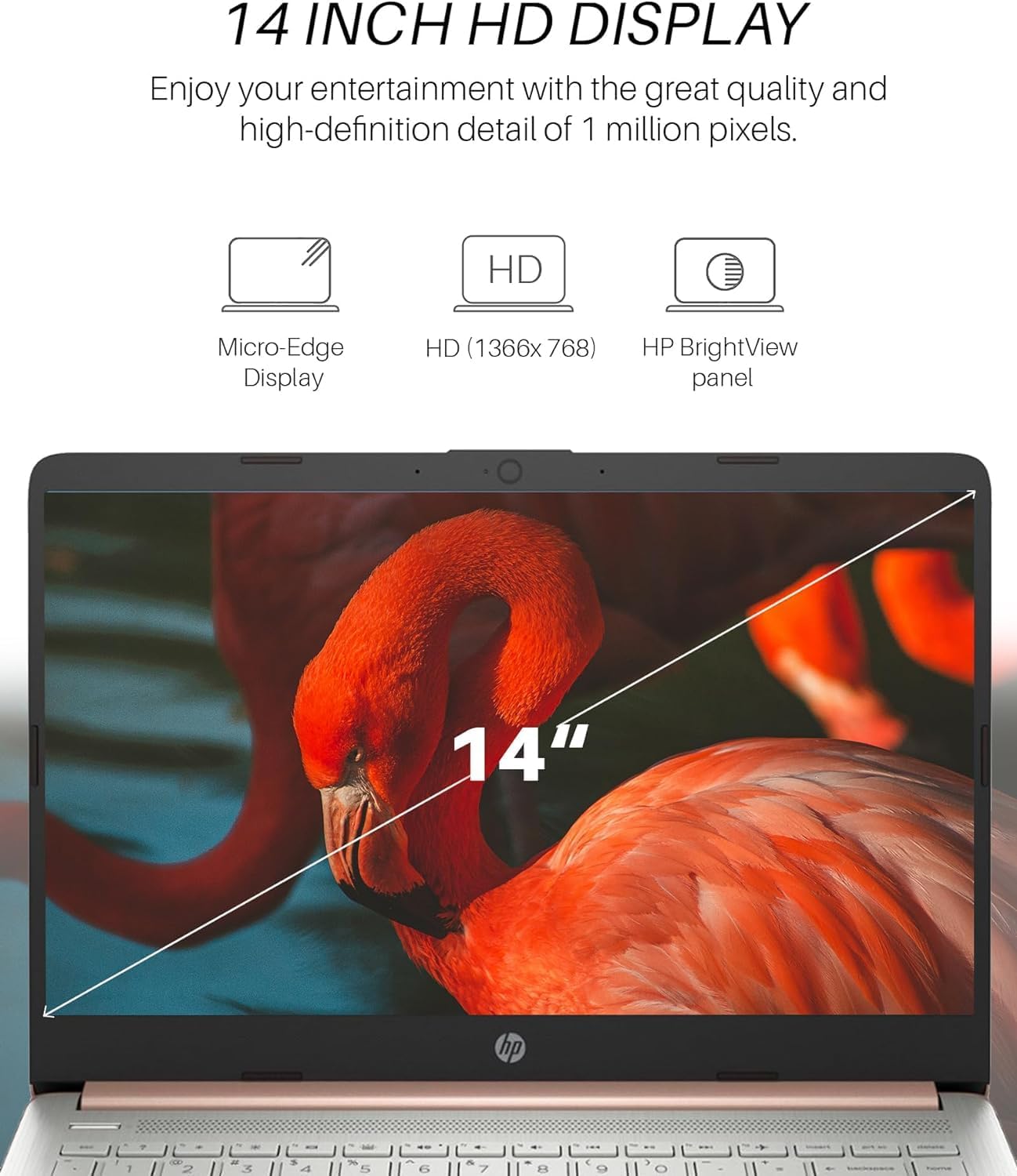 HP hp 14 laptop Quad-Core 16GB 384GB SSD