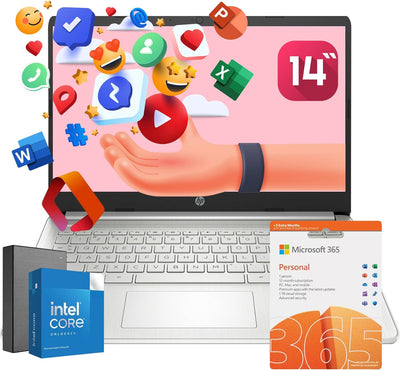 HP 14" Essential Laptop Microsoft 365 Bundle