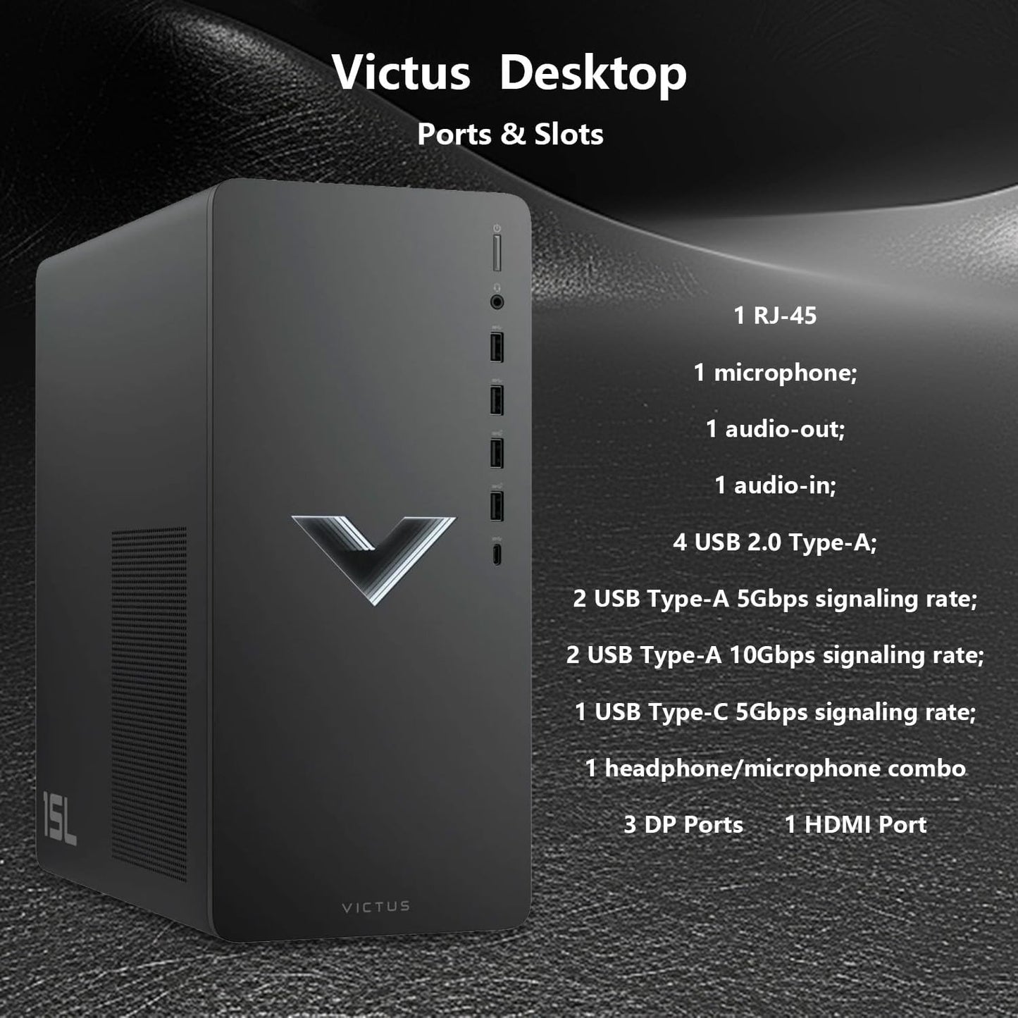 HP Victus 15L i7 RTX 4060 Gaming Desktop Bundle