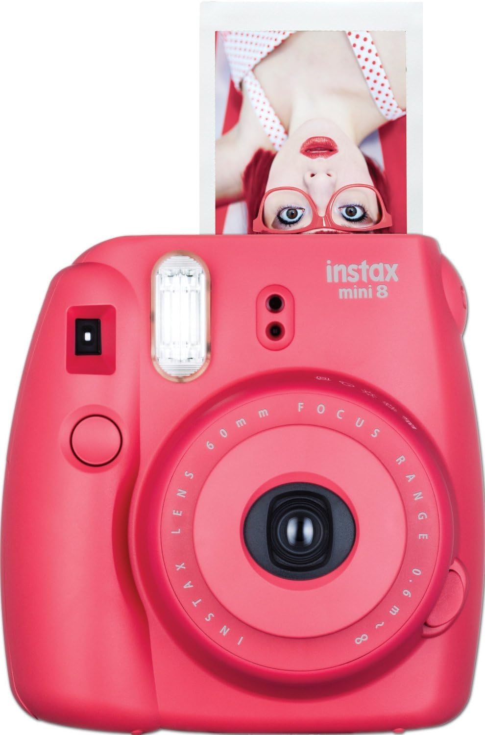 Fujifilm INSTAXMINI8-RSRB Raspberry Instant Film Camera (Renewed)