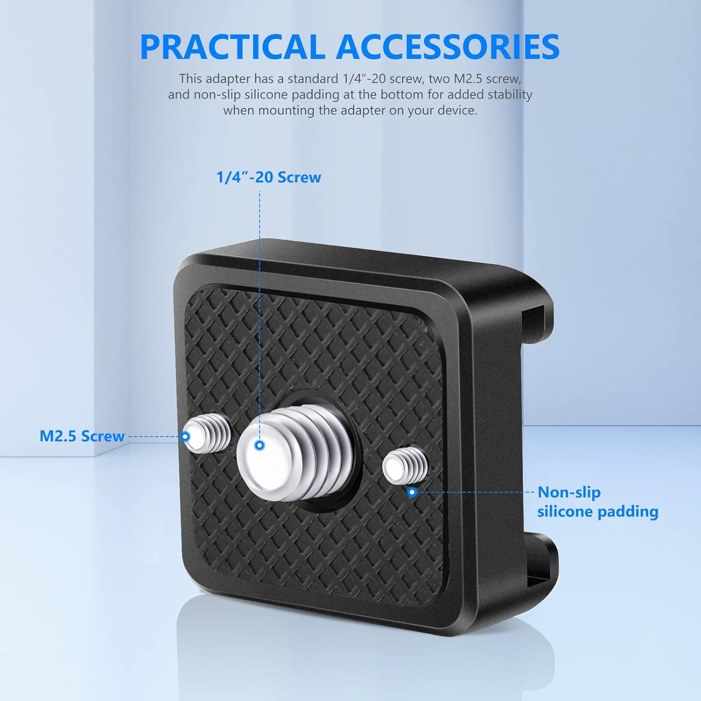 Neewer ST26 Cold Shoe Mount Adapter 2-Pack 1/4" Thread