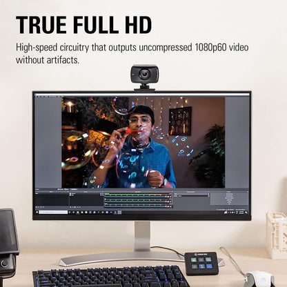Elgato 10WAA9901-cr Facecam 1080p60 Full HD Webcam Renewed
