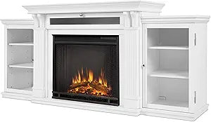 Misc Electric Fireplace Entertainment Center - White - Remote Control