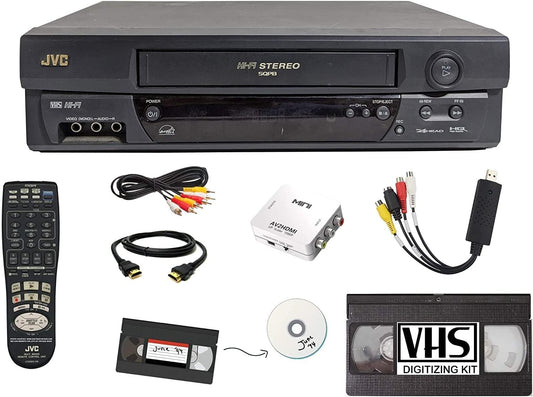 JVC VCR 4 Head VCR+ Renewed Player with Remote