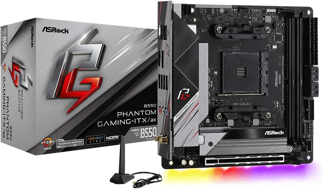 ASRock B550 PHANTOM GAMING-ITX/AX AM4 Motherboard