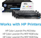 HP CF500AM 202A Color LaserJet Toner Cartridge 3-Pack
