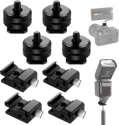 Neewer 10100957 8-Piece Cold Shoe Mount Adapter Set
