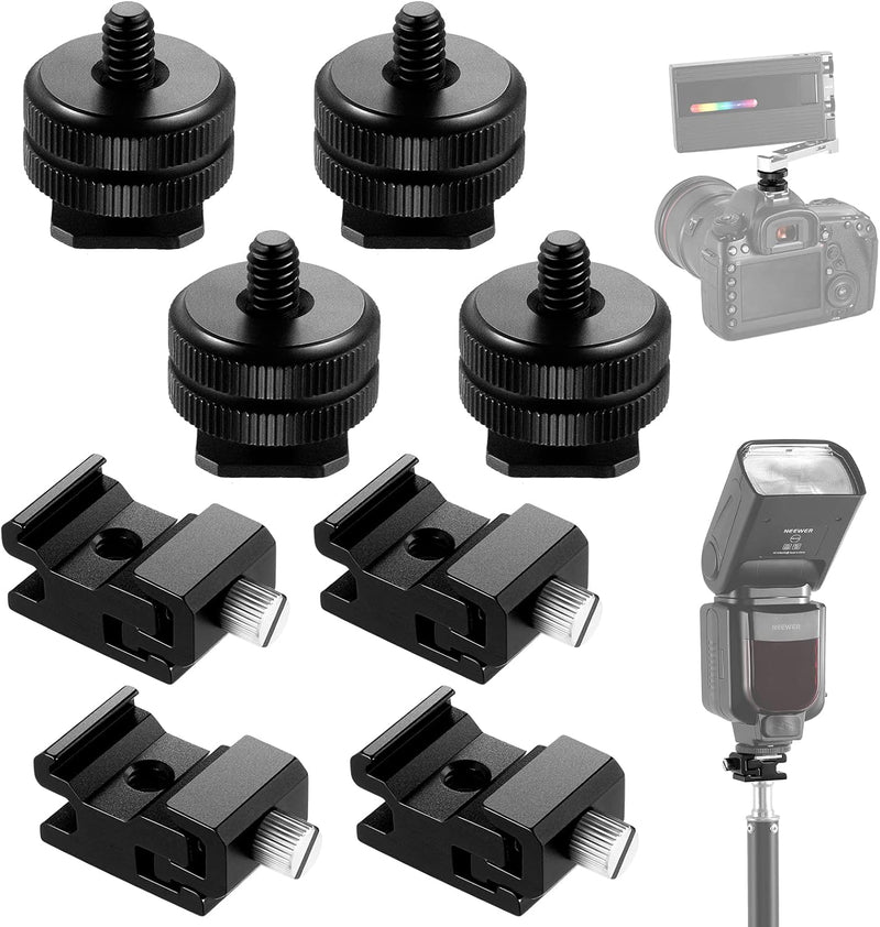 Neewer 10100957 8-Piece Cold Shoe Mount Adapter Set — main product image