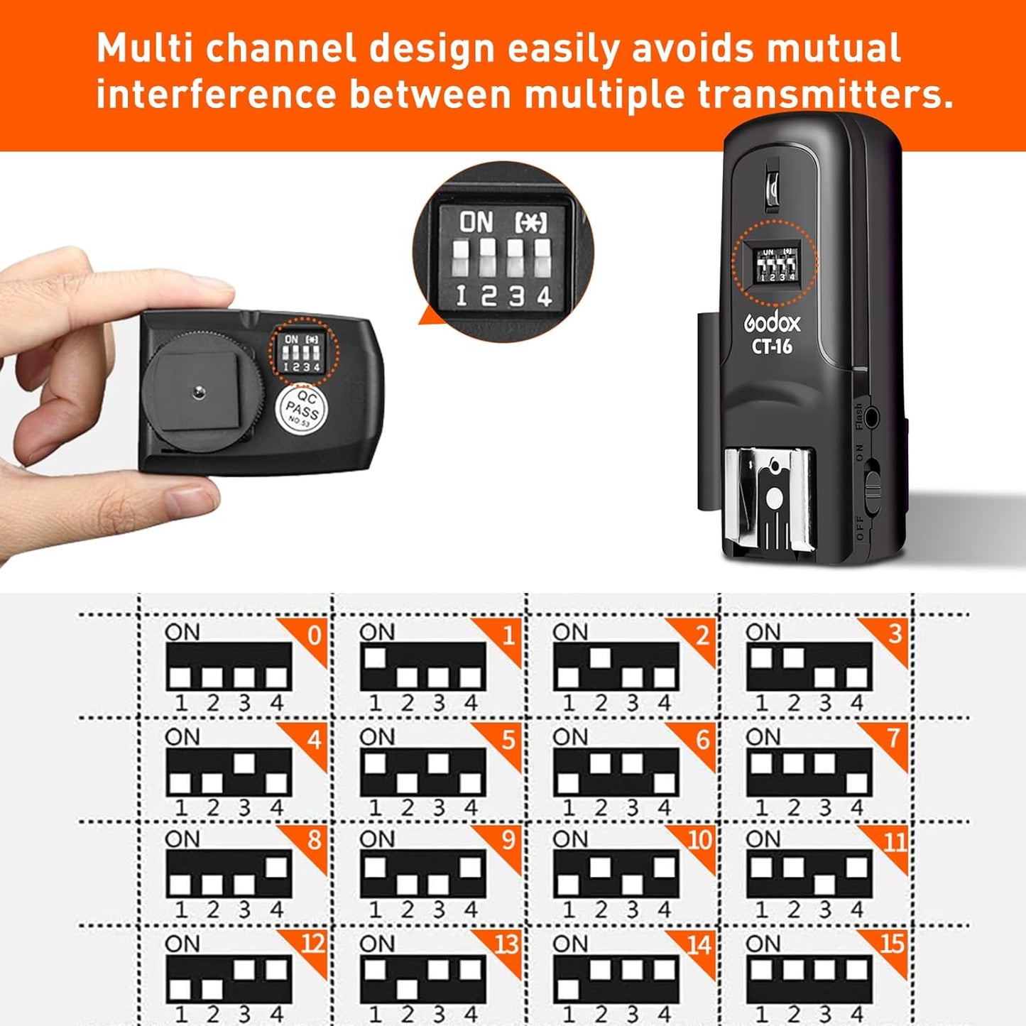 Godox CT-16 Flash Trigger Wireless Radio Kit