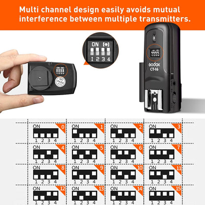 Godox CT-16 Flash Trigger Wireless Radio Kit