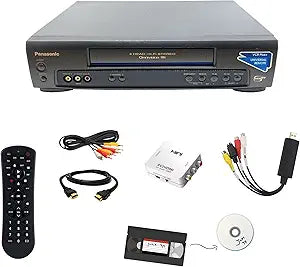 Panasonic VCR VHS Transfer Bundle USB HDMI Converter
