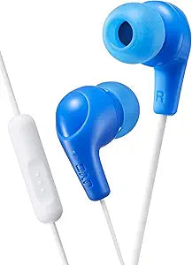 JVC HAFX65MA Gumy Plus Earbuds with Mic - Blue