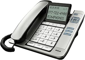 RCA 1113-1BSGA Corded Landline Telephone with Caller ID
