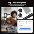 Neewer PA009E Phone Cage Video Rig with RGB Light Mic