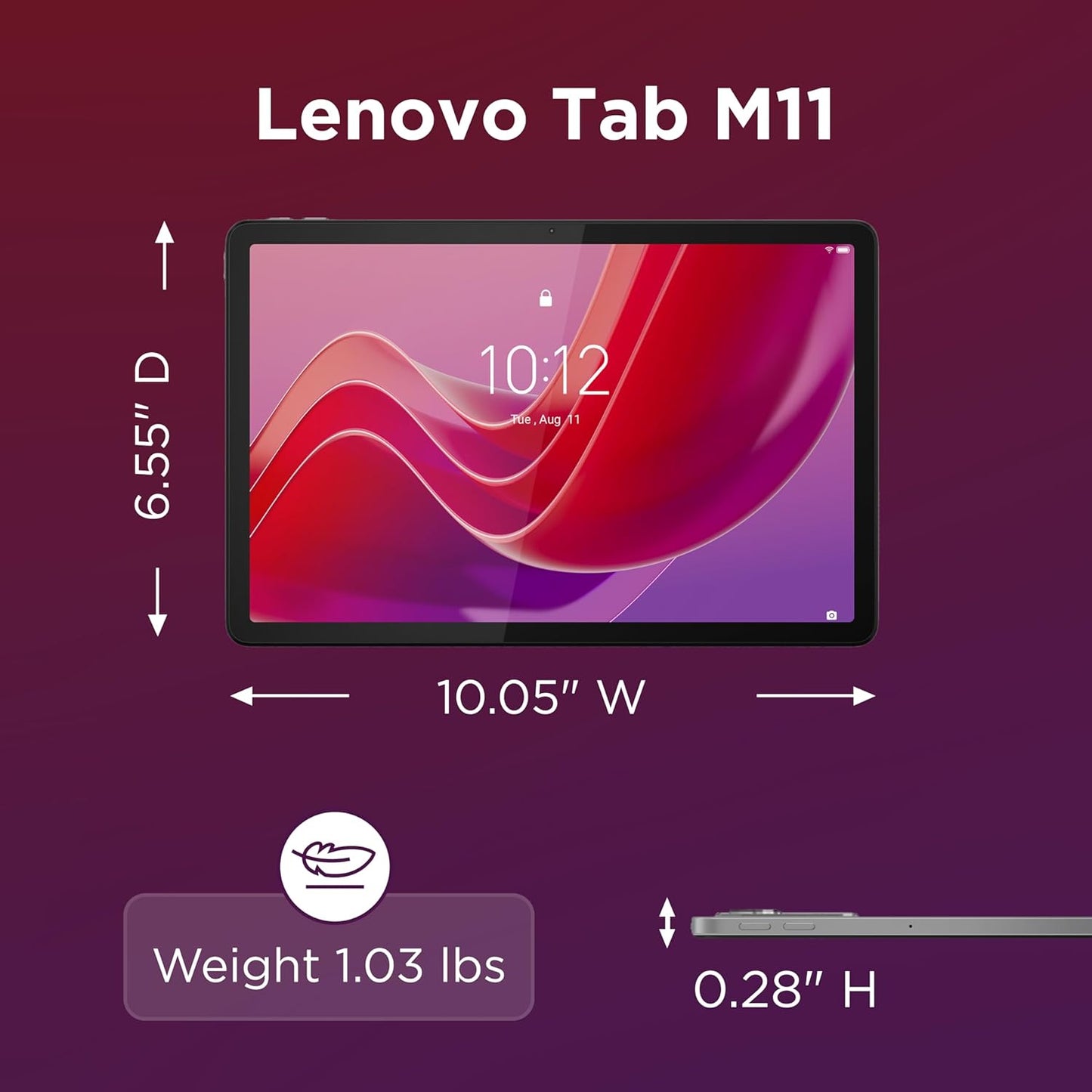 Lenovo ZADA0043US Tab M11 11" Tablet 128GB Luna Grey