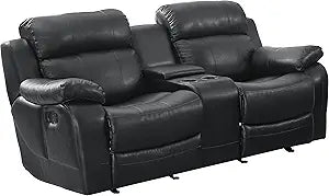 Lexicon 194840123668 Bonded Leather Reclining Loveseat — main product image