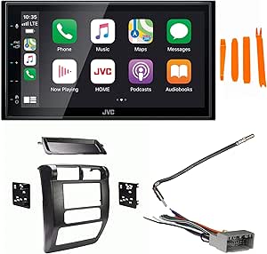 JVC KW-M56BT CarPlay Android Auto Radio Jeep Wrangler Bundle — main product image