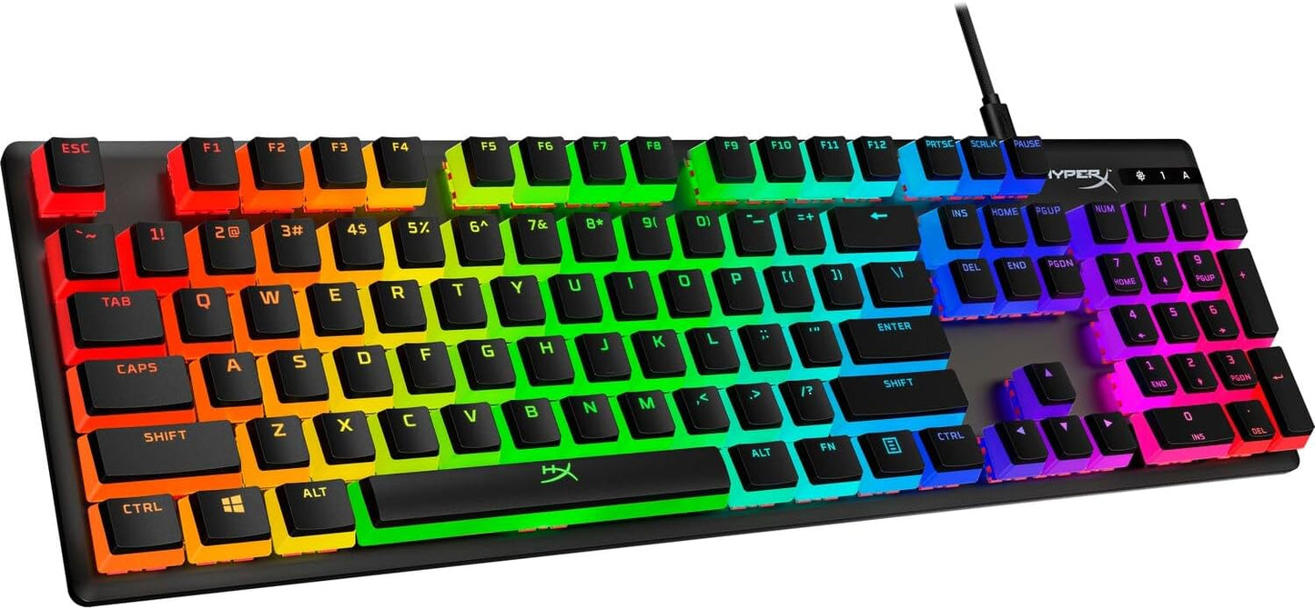 HyperX HKCPXP Pudding Keycaps - Double Shot PBT, Black