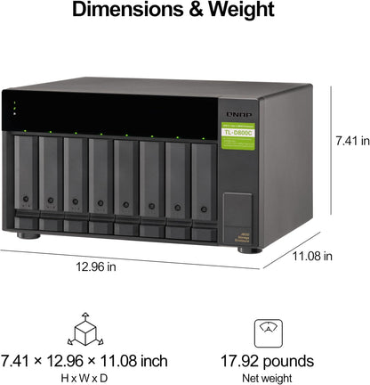 QNAP TL-D800C 8-Bay USB 3.2 Gen 2 JBOD