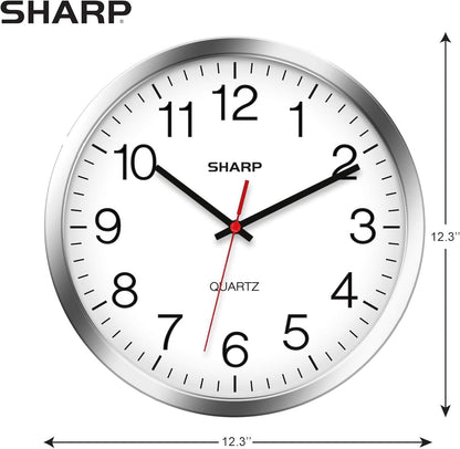 Sharp 12 Inch Silent Quartz Wall Clock