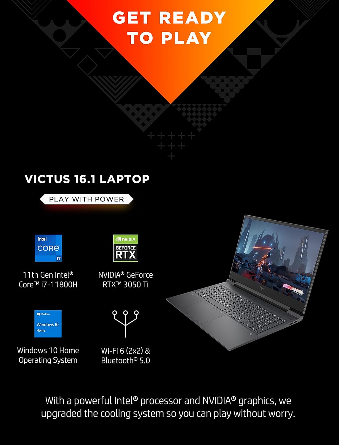 HP 405F8UA#ABA Victus 16 i7 RTX 3050 Ti Gaming Laptop