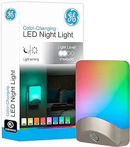 GE 34694 Color-Changing LED Dusk-to-Dawn Night Light