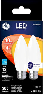 GE 25043 LED Light Bulbs 40 Watt Soft White 2-Pack