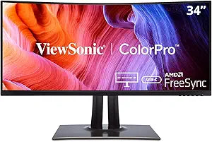 ViewSonic VP3481A-CR 34" Curved WQHD+ Monitor - Renewed