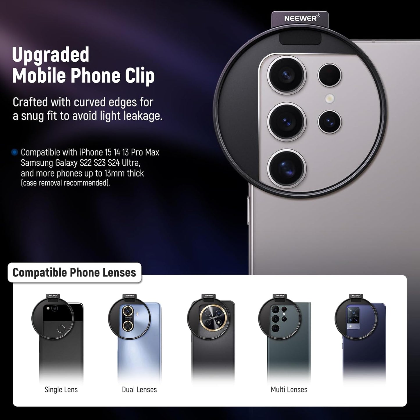 Neewer 10103982 67mm Clip On Variable ND Filter Kit